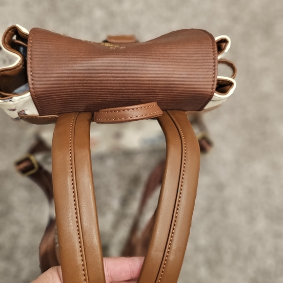 Loungefly Disney Winnie Pooh Character Cream & Brown Print Backpack - Picture 9 of 16